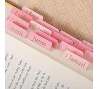 XLIUAX Lot de 90 registres bibliques pour études bibliques - Pour femme - Grande impression - Chapitres bibliques laminés - Ancien et nouveau testament avec cavaliers de la Bible vides - Accessoires