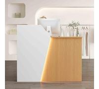 XLJKNLP Bureau De Réception, Comptoir De Réception avec Lumières LED et Tiroir Verrouillable, Comptoir De Caisse De Détail avec Repose-Clavier, pour La Maison, Le Bureau, Le Hall D’entrée et Le Salon