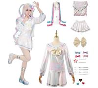 XLJLKJDS Anime Kangel Cosplay Costume perruque pour femme jeu Streamer pluie personnage nécessiteux fille surdose tenue costume Kawaii JK jupe uniforme robe ensemble complet Halloween carnaval