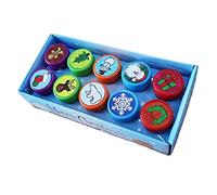 XLKJ 10 Pièces Tampons Enfants, Encreur pour Tampon Enfant Tampons à Imprimer pour Enfants Tampon de Noel Objets d'Artisanat