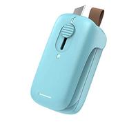 XLKJ 2 en 1 Mini Scellant en Plastique Mini Machine à Sceller de Sacs avec Couteau Mini Scelleur Thermoscelleuse Portatif (Piles Non Incluses)