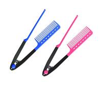 XLKJ 2 Pièces Peignes à Lisser Plat Peigne en Forme de V Peigne pour Salon de Coiffure Peignes de Cheveux de Salon