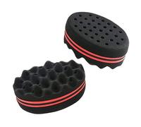 XLKJ 2pcs Brosse à Cheveux éponge, Eponge Twist pour Cheveux Naturels, Afro, Bouclés, Rasta