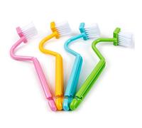 XLKJ 4 Pièces Brosse de Nettoyage Incurvée des Toilettes Brosse de Nettoyage Tête Incurvée pour Coin Hygiénique (Couleur Aléatoire)