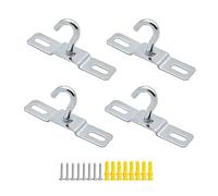 XLKJ 4 Pièces Crochet de Plafond en Acier Inoxydable, Crochets à Visser pour Luminaire Européen, Lustre Suspendu