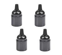 XLKJ 4 Pièces Douille Vintage E27 Noir, Douille à Vis Ampoule Douilles de Lampe Décoration Café Cuisine Parfait pour Décoration et DIY