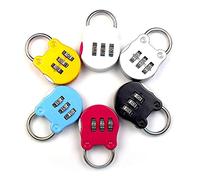 XLKJ 6 PCS Cadenas à Combinaison, Petit Cadenas Code 3 Chiffres Antivol Combination Lock Pour Valises,Tiroirs et Armoires