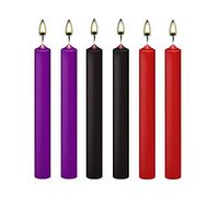 XLKJ 6pcs Bougies à Basse Température pour Couples Amoureux, Longues et Minces pour Maison