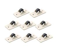 XLKJ 8pcs Mini roulettes Autocollantes en Plastique, Petit roulettes Collant Plastique pour Meubles, roulettes Non Pivotantes