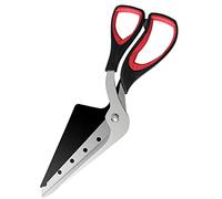 XLKJ Coupe Pizza avec Pelle, Ciseaux à Pizza en Acier Inoxydable, avec Poignées Anti-dérapantes, Ciseaux de Cuisine Multifonctionnels, 27CM