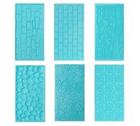 XLKJ Ensemble de 6 Pièces Moules Décoration de Gâteau Moules Fondant Texture Gaufrage Décoration de Gâteau Moules Texturés en Plastique