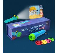 XLKJ Lampe de Poche Projecteur Enfant Lampe Torche Enfant Jouet 4 Modèles 32 Images Histoire Classique Récit