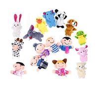XLKJ Lot de 16 marionnettes à Doigts en Peluche Douce, Jouets éducatifs pour Enfants