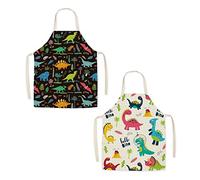 XLKJ Lot de 2 Tabliers Enfant Imperméable pour la Cuisine, le Jardin, le Barbecue, Tablier Filles Garçons