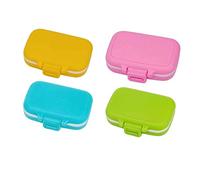 XLKJ Lot de 4 Pièces Pilluliers de Medicaments Boîte à Pilules avec 3 Compartiments Amovibles Boîte Organisateur de Pilule