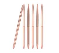 XLKJ Lot de 6 Stylos à Bille, Stylos à Bille en Métal Léger Stylo Slim pour Fournitures Scolaires et de Bureau