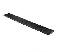 XLKJ Tapis de Bar en Caoutchouc PVC, Tapis de Service de Boisson, Tapis de Place Antidérapant et Imperméable, Noir, 60.5 * 8cm