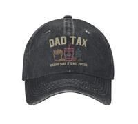 XLLDAANC Casual Dad Tax S’Assurer Que ce n’est Pas Poison Casquette de Baseball Couvre-Chef en détresse Fête des pères Papa Blague Plein air Déstructuré Chapeau Doux Coton, pour Toutes Les Saisons