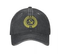 XLLDAANC Communisme Symbole CCCP Printemps Cap Adulte Unisexe Casquettes de Baseball Classique Russie Armée Militaire Sunhat Wash Outdoor Casquette Coton, pour Toutes Les Saisons