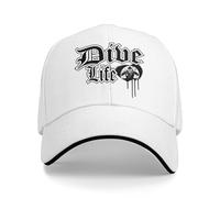XLLDAANC Dive Life Scuba Deep Sea Scuba Dive Diver Multicolore Hat Casquette Femme Casquette Personnalisé Visière Protection Chapeaux Coton, pour Toutes Les Saisons