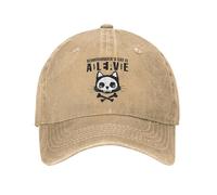 XLLDAANC Drôle de Chat est Mort et Vivant Hommes Femmes Casquette de Baseball Paradoxe en détresse Chapeaux lavés Extérieur Réglable Snapback Coton, pour Toutes Les Saisons