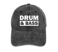 XLLDAANC Drum & Bass Music - Genre - Design associé avec Un Texte Simple et Gras Casquette de Baseball lavée en Coton, pour Toutes Les Saisons