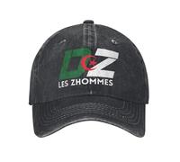 XLLDAANC DZ Algérie Supporter Algérien Djazair Casquette de Baseball Vintage Délavé Denim Délavé Afrique Arabe Casquette Soleil Unisexe Extérieur Doux Chapeaux Coton, pour Toutes Les Saisons
