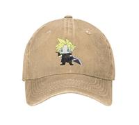 XLLDAANC Été Chibi Finaled Fantasyed 7 Cloud Casquette de Baseball Soleil Résistant au Soleil Logo Personnalisé Lavé Trucker Chapeau Unisexe-Teens Vintage CapsCotton, pour Toutes Les Saisons