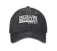 XLLDAANC Installation de Muscles s’il Vous plaît Attendre Casquette de Baseball en Coton Vieilli Snapback Cap pour Hommes Femmes Casquettes réglables en Plein air Casquettes Chapeau en Coton