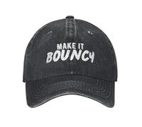 XLLDAANC Make it Bouncy Lyrics Casquette de Baseball Sun Tennis Skate Adjustable Washed Trucker Hat Hommes Adulte Design élégant Casquettes de Baseball Coton, pour Toutes Les Saisons