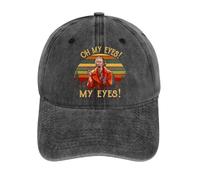 XLLDAANC Oh Mes Yeux ! rétro - Style Design avec Une Personne et Texte répété Casquette de Baseball lavée en Coton, pour Toutes Les Saisons