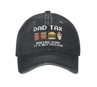 XLLDAANC Papa Joke Papa Impôt S’Assurer Que ce n’est Pas Poison Casquette de Baseball en détresse Délavé Fête des pères Casquette de Soleil Unisexe en Plein air d’été Chapeaux en Coton