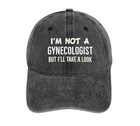 XLLDAANC Phrase Humoristique Je ne suis Pas gynécologue mais Je Vais Jeter Un Coup d’œil dans Un Style léger - Casquette de Baseball lavée en Coton, pour Toutes Les Saisons