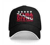 XLLDAANC Playa Del Carmen Hommes Casquettes de Baseball Casquette à visière Pare-Soleil Chapeau Coupe-Vent Deep Sea Scuba Dive Diver Coton, pour Toutes Les Saisons