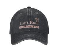 XLLDAANC Rapper Central Can’t Rush Greatness Casquette de Baseball World Tour 2025 Chapeaux en Denim Vieilli Entraînements en Plein air Adjustable Snapback Cotton, pour Toutes Les Saisons