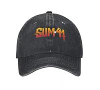 XLLDAANC Sum The 41 of Band Casquette Casual Distressed Denim SUM41 Punk Snapback Cap pour Hommes Femmes Activités de Plein air Hatcotton, pour Toutes Les Saisons