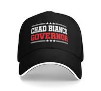 XLLDAANC Tchad Le De Bianco pour Le Gouverneur De Californie 2026 Casquettes De Baseball À Pointe Hommes Femmes Chapeaux Coton, pour Toutes Les Saisons