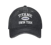 XLLDAANC Titanics The Swim Team 1912 Casquette de Baseball Rétro en détresse délavé Snapback Chapeau pour Hommes Femmes en Plein air Course Golf Fit Chapeaux Casquette Coton, pour Toutes Les Saisons
