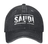 XLLDAANC Unisexe Arabie Nationale Saoudienne Fête Royaume D’Arabie Saoudite Casquettes Vintage en Détresse Lavé Casquette Papa Casquette Réglable Coton, pour Toutes Les Saisons
