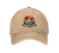XLLDAANC Vintage de Mexico rétro Plage Coucher de Soleil océan Baseball Cap Unisexe Denim Snapback Chapeau Voyage en Plein air ajusté Chapeaux Cap Coton, pour Toutes Les Saisons