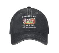 XLLDAANC Vintage j’AI mis en Pause ma carrière d’Uma Musume pour être Ici Casquettes de Baseball en Coton Vieilli Snapback Chapeau Entraînements en Plein air Chapeaux Cadeau Casquette
