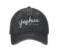 XLLDAANC Yeshua Jesus Unisexe Casquette de Baseball Roi des Rois en Détresse Lavé Chapeaux Casquette Vintage Voyage en Plein air Réglable Snapback Cap Coton, pour Toutes Les Saisons