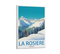 XLLYXYGJQ La Rosière France Poster de voyage vintage sur toile pour décoration d'intérieur, salon, bureau, chambre à coucher 20 x 30 cm