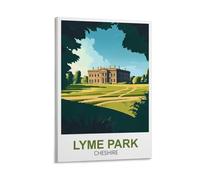 XLLYXYGJQ Poster vintage Lyme Park Cheshire - 40 x 60 cm - Impression sur toile pour décoration d'intérieur, salon, bureau, chambre à coucher