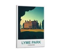 XLLYXYGJQ Poster vintage Lyme Park Cheshire de voyage sur toile pour décoration d'intérieur, salon, bureau, chambre à coucher - 40 x 60 cm