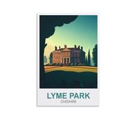 XLLYXYGJQ Poster vintage Lyme Park Cheshire de voyage sur toile pour décoration d'intérieur, salon, bureau, chambre à coucher - 40 x 60 cm