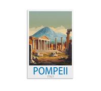 XLLYXYGJQ Poster vintage Pompéi Italie sur toile pour décoration d'intérieur, salon, bureau, chambre à coucher - 40 x 60 cm