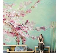 XLMING Abstraction Dessin À La Main Beauté Rose Fleurs Graffiti 3D Papier Peint Texture Soyeuse Intissé Salle à Manger Bureau D'étude Canapé Chambre Salon TV Mur-150cm×105cm