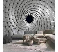 XLMING Abstraction Relief Géométrie Extension Espace 3D Papier Peint Luxe Décoration Manger Adulte Intérieure Salon Canapé Chambre Fond TV Mur-430cm×300cm