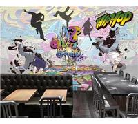 XLMING Abstrait Coloré Graffiti Personnages Art 3D Papier Peint Luxe Décoration Manger Adulte Intérieure Salon Canapé Chambre Fond TV Mur-250cm×170cm